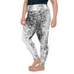 *Black Splash* Design Yoga Leggings Plus Sizes 2XL-6XL