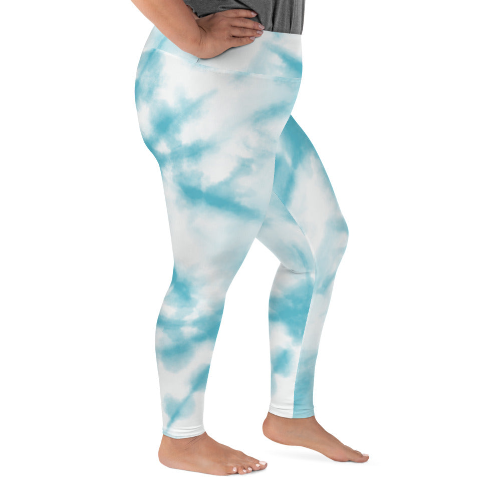 *Blue Cloud* Design Leggings Ladies Plus Sizes 2XL-6XL