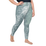 *Green Splash* Design Yoga Leggings Ladies Plus Sizes 2XL-6XL