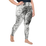 *Black Splash* Design Yoga Leggings Plus Sizes 2XL-6XL