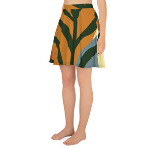Ladies Flowy Skirt *Botanic* Design, Multi-Color