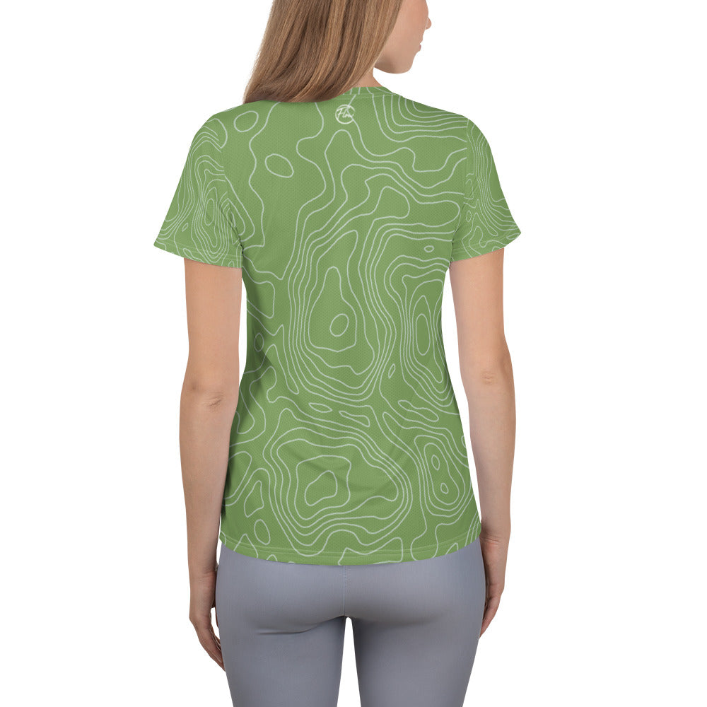 *Green Swirl* Design Athletic T-shirt Ladies Sizes XS-3XL