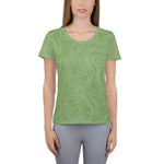 *Green Swirl* Design Athletic T-shirt Ladies Sizes XS-3XL