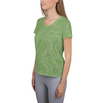 *Green Swirl* Design Athletic T-shirt Ladies Sizes XS-3XL