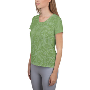 *Green Swirl* Design Athletic T-shirt Ladies Sizes XS-3XL