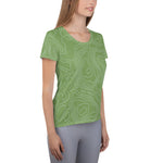*Green Swirl* Design Athletic T-shirt Ladies Sizes XS-3XL