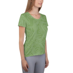 *Green Swirl* Design Athletic T-shirt Ladies Sizes XS-3XL