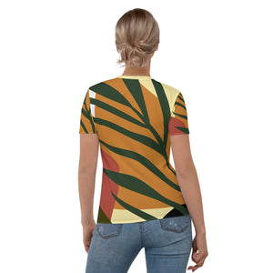 *Botanic* Multi-Color Design Ladies Short-Sleeve Shirt