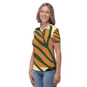 *Botanic* Multi-Color Design Ladies Short-Sleeve Shirt