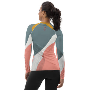 *Paisley Project Branded Collection* Abstract Design Rash Guard Ladies Sizes XS-3XL