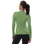 *Green Swirl* Design Rash Guard Ladie's Sizes XS-3XL