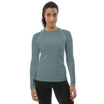 *Paisley Project Branded Collection* Teal Rash Guard Ladies Sizes XS-3XL