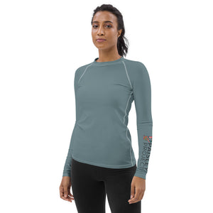*Paisley Project Branded Collection* Teal Rash Guard Ladies Sizes XS-3XL