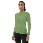 *Green Swirl* Design Rash Guard Ladie's Sizes XS-3XL