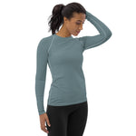 *Paisley Project Branded Collection* Teal Rash Guard Ladies Sizes XS-3XL
