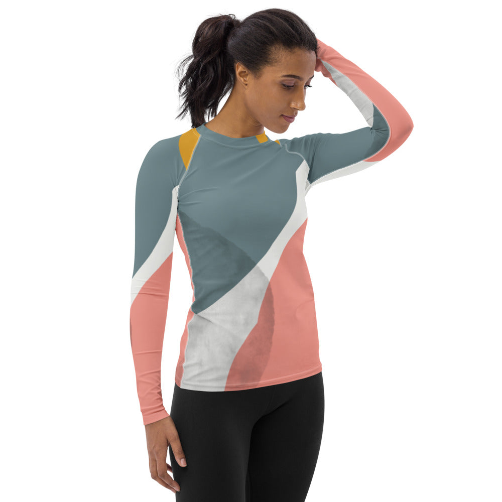 *Paisley Project Branded Collection* Abstract Design Rash Guard Ladies Sizes XS-3XL