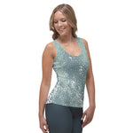 *Green Splash* Design Ladies Custom Tank Top Sizes XS-XL