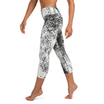 *Black Splash* Design Capri-Length Yoga Leggings Ladies Sizes XS-XL