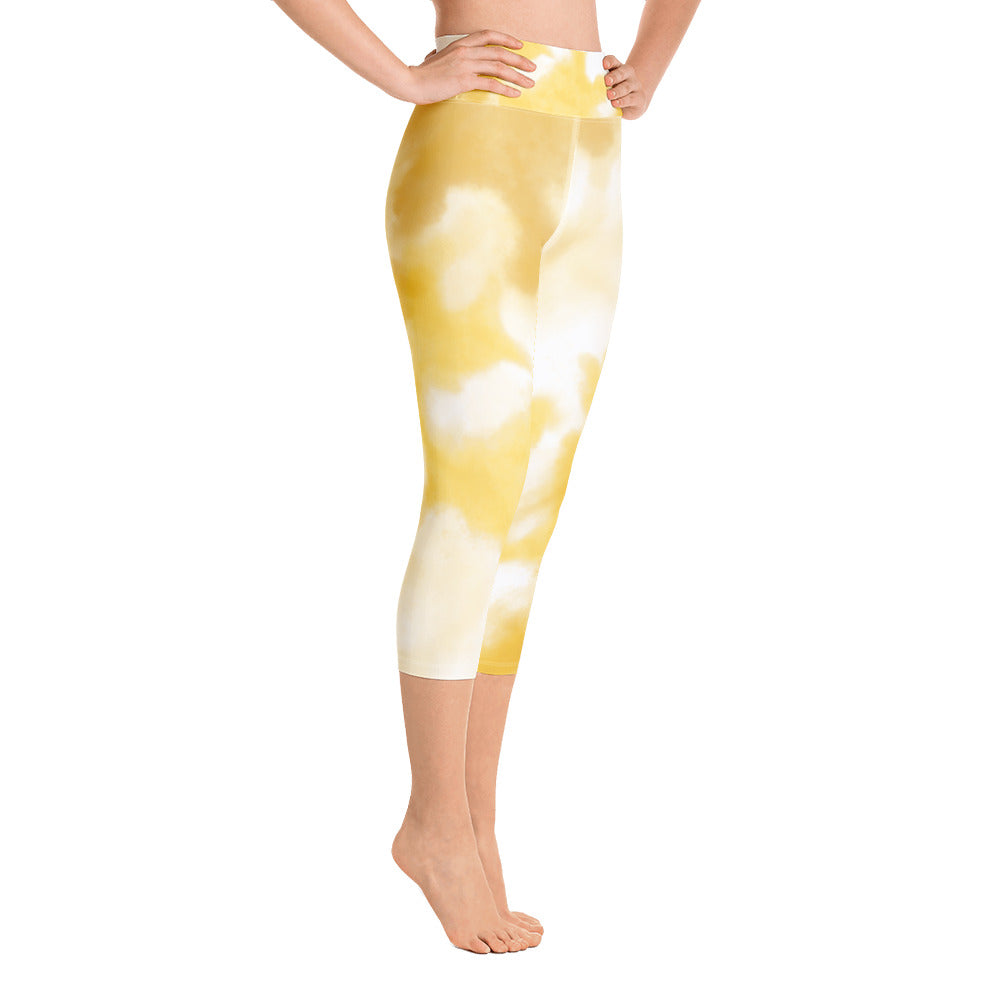*Sunburst* Design Capri-Length Yoga Leggings Ladies Sizes XS-XL