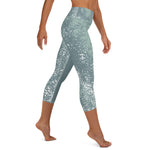 *Green Splash* Design, Ladies Yoga Capri Leggings Sizes XS-XL