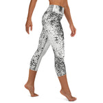 *Black Splash* Design Capri-Length Yoga Leggings Ladies Sizes XS-XL