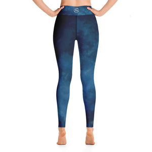 *Navy Marble* Design Ankle-Length Yoga Leggings Ladies Sizes XS-XL