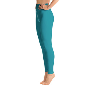 *Solid Teal* Ankle-Length Yoga Leggings Ladies Sizes XS-XL