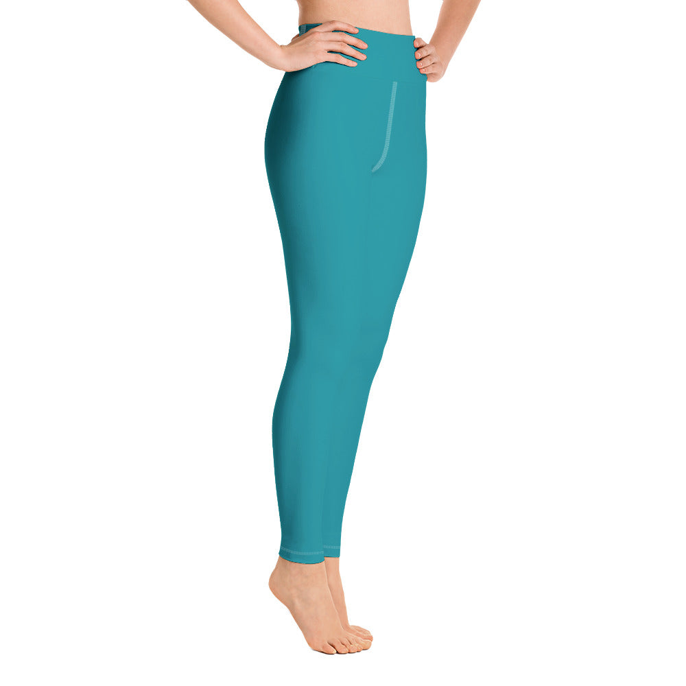 *Solid Teal* Ankle-Length Yoga Leggings Ladies Sizes XS-XL