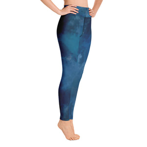 *Navy Marble* Design Ankle-Length Yoga Leggings Ladies Sizes XS-XL