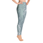 *Green Splash* Design, Ankle-Length Ladies Yoga Leggings Sizes XS-XL