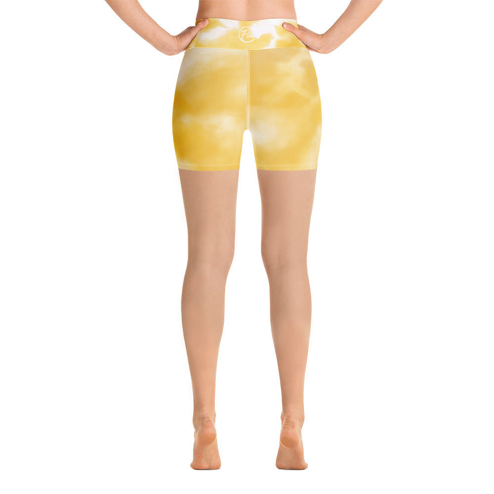 *Sunburst* Design Yoga Shorts Ladies Sizes XS-XL