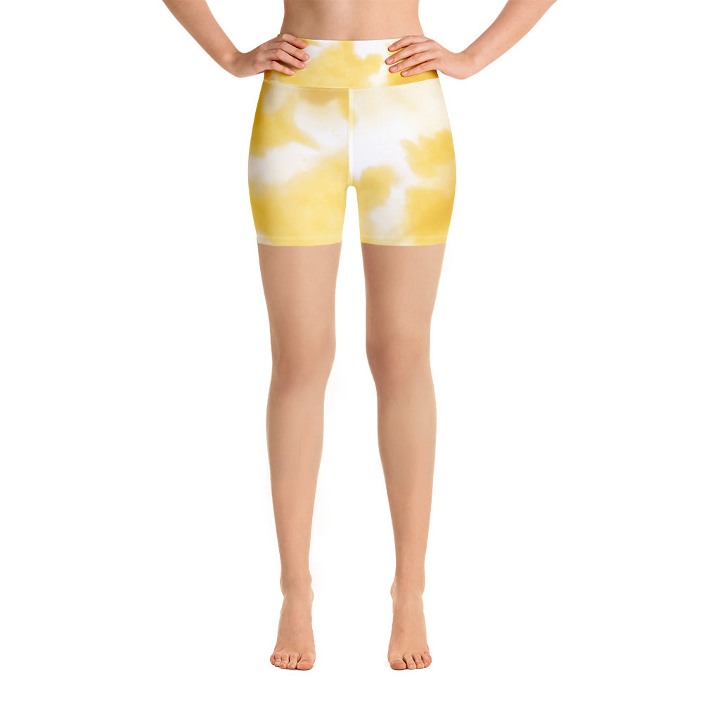 *Sunburst* Design Yoga Shorts Ladies Sizes XS-XL