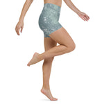 *Green Splash* Design Yoga Shorts Ladies Sizes XS-XL