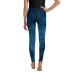 Youth Leggings *Navy Marble* Design