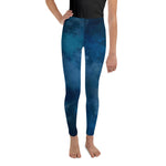 Youth Leggings *Navy Marble* Design