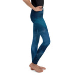 Youth Leggings *Navy Marble* Design