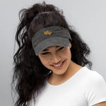 Hat, *Heart of Gold* Embroidered Design Adult Size Denim Visor