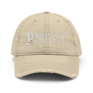 Hat, Adult Size Distressed Dad Hat *Paisley Project Branded Collection* Embroidered