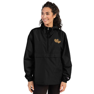 *Heart of Gold* Embroidered Champion Packable Jacket