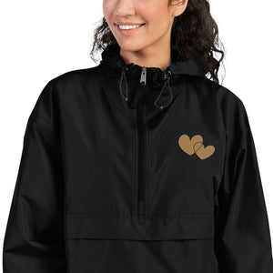 *Heart of Gold* Embroidered Champion Packable Jacket