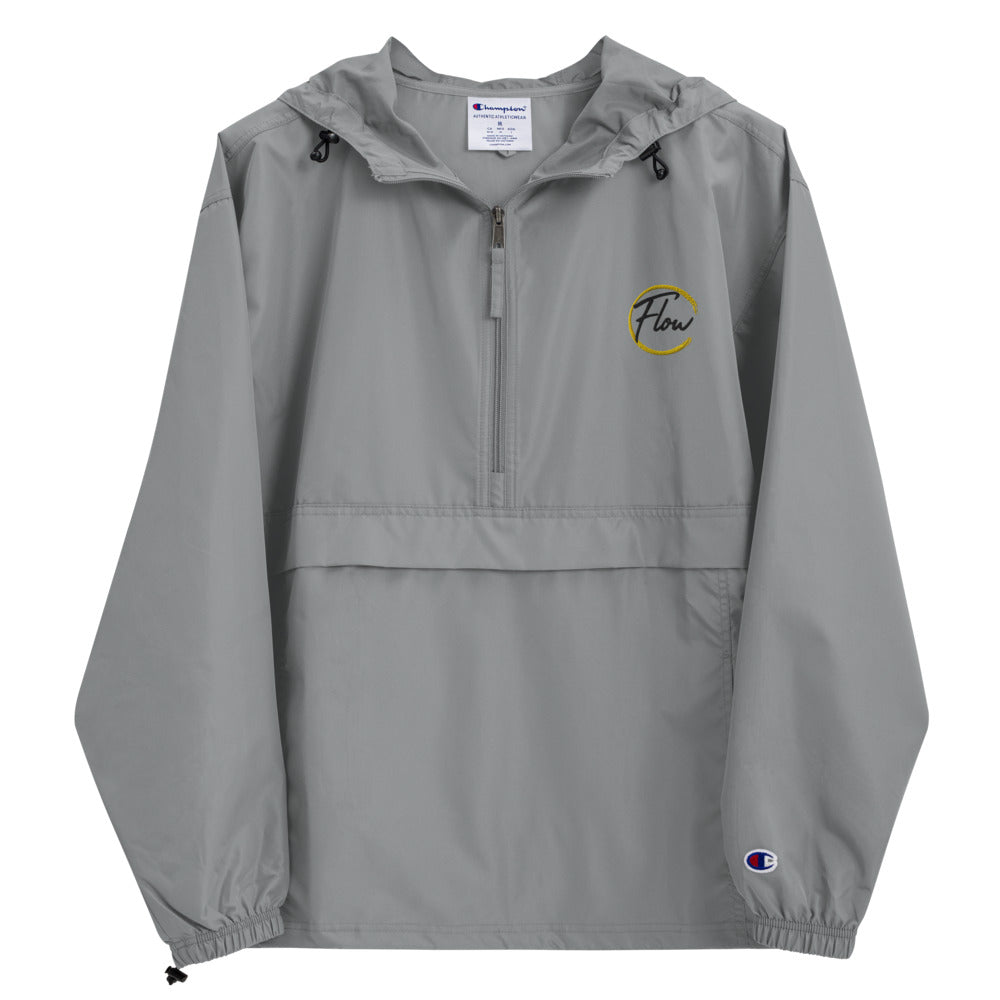 *FLOW Logo* Embroidered Champion Packable Jacket