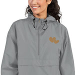 *Heart of Gold* Embroidered Champion Packable Jacket