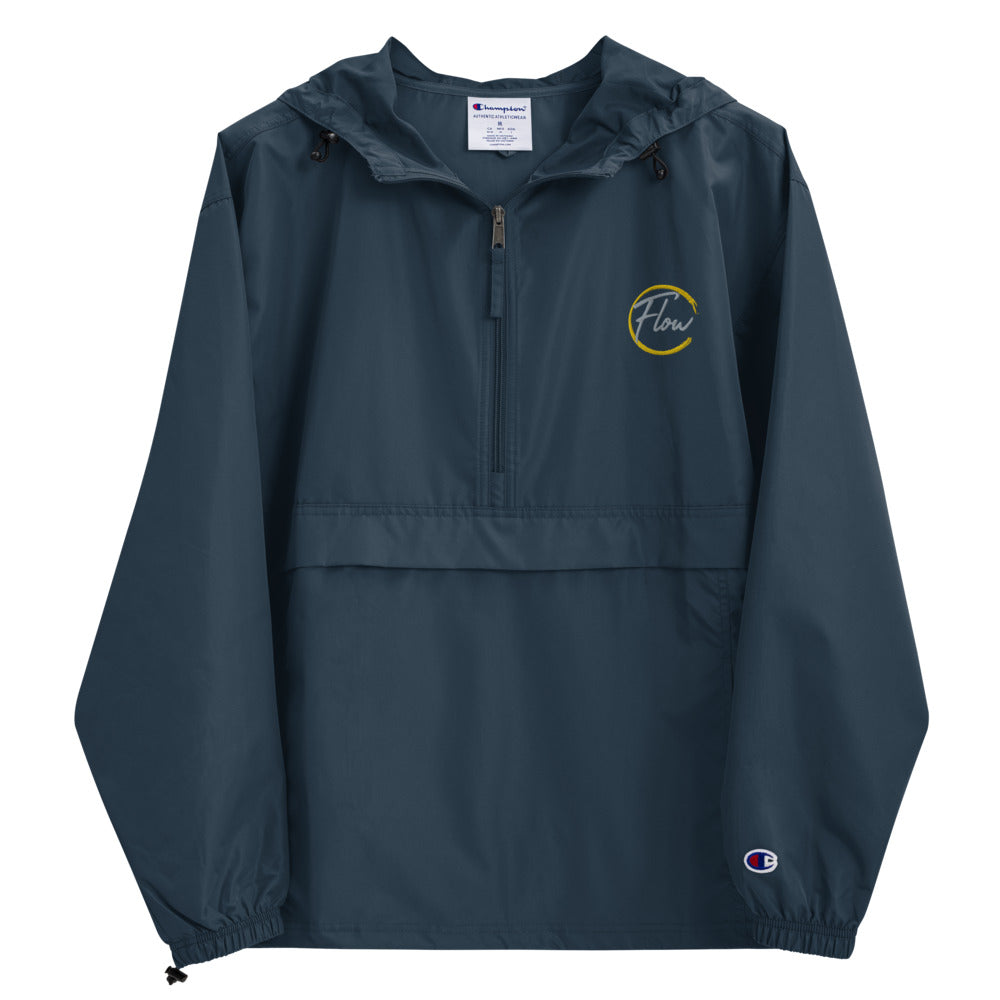 *FLOW Logo* Embroidered Champion Packable Jacket