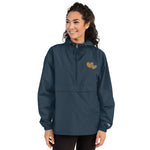 *Heart of Gold* Embroidered Champion Packable Jacket