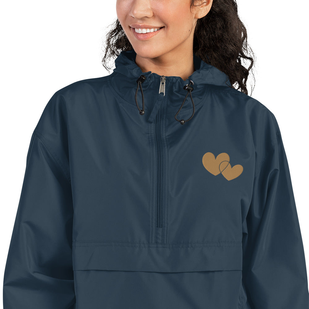 *Heart of Gold* Embroidered Champion Packable Jacket