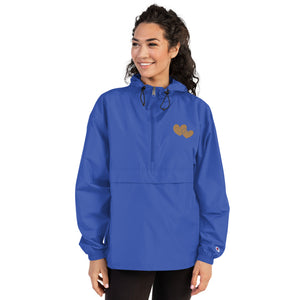 *Heart of Gold* Embroidered Champion Packable Jacket