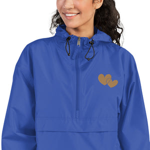 *Heart of Gold* Embroidered Champion Packable Jacket