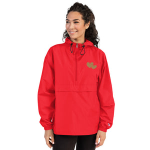 *Heart of Gold* Embroidered Champion Packable Jacket