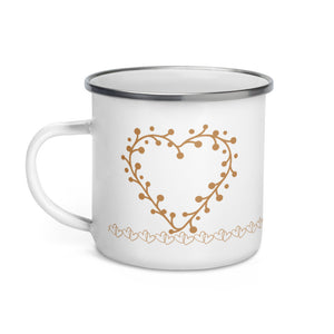 *Heart of Gold* Design Enamel Mug
