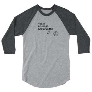*Courage* Design, Unisex 3/4 sleeve raglan shirt